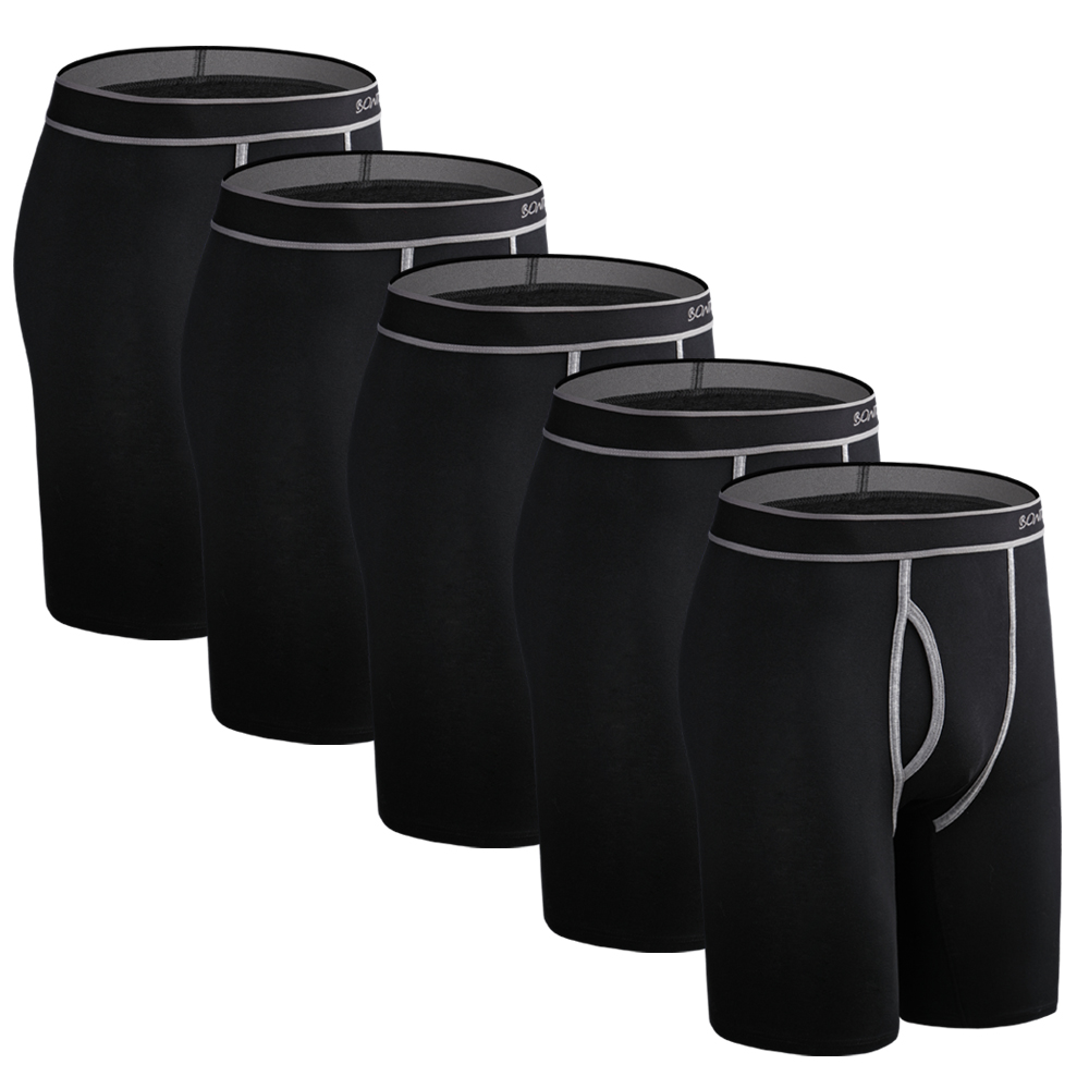 5 pezzi Boxer lungo da uomo Bo - Boxer Brief Pack Cotton recensione e prezzo